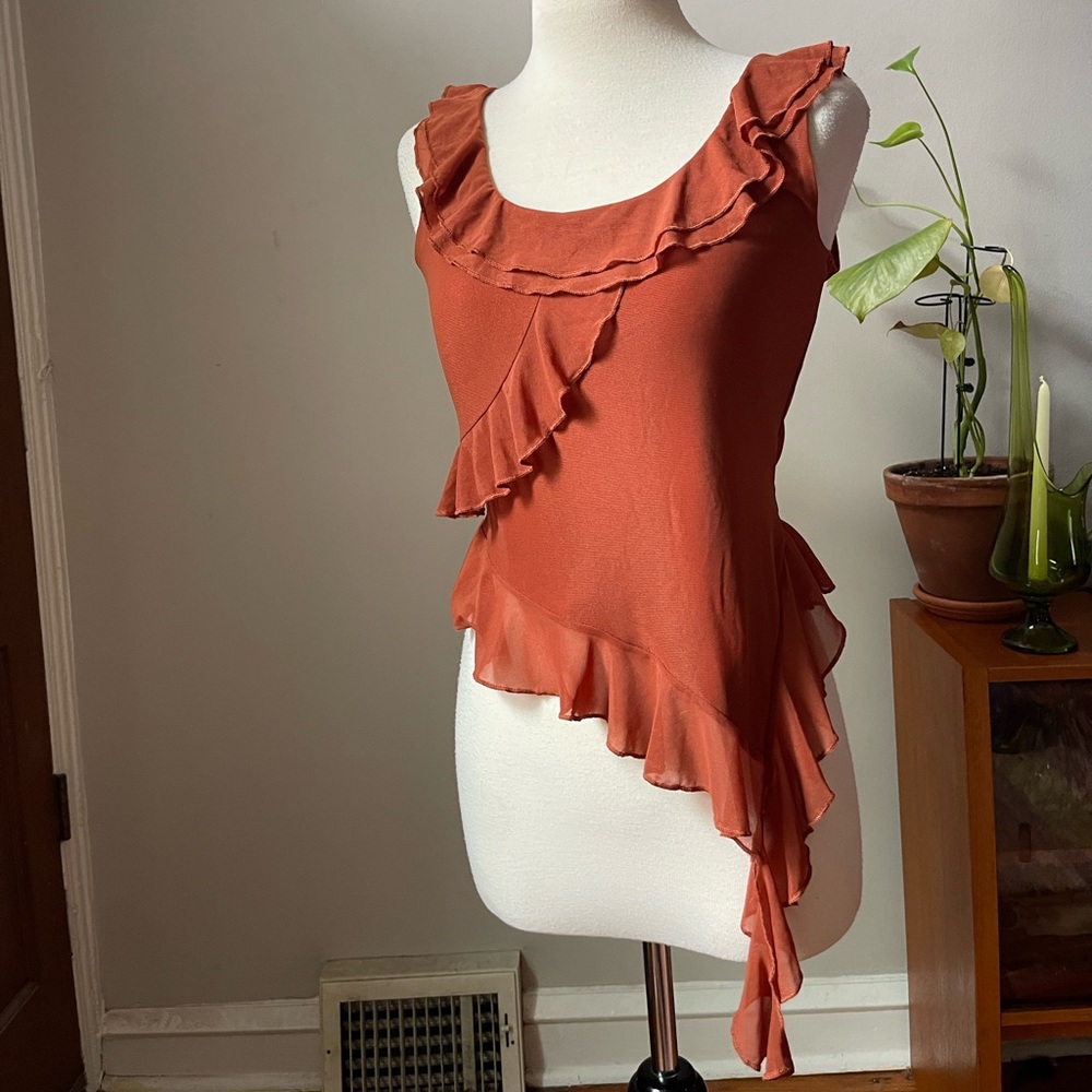 NWT sleeveless ruffle top